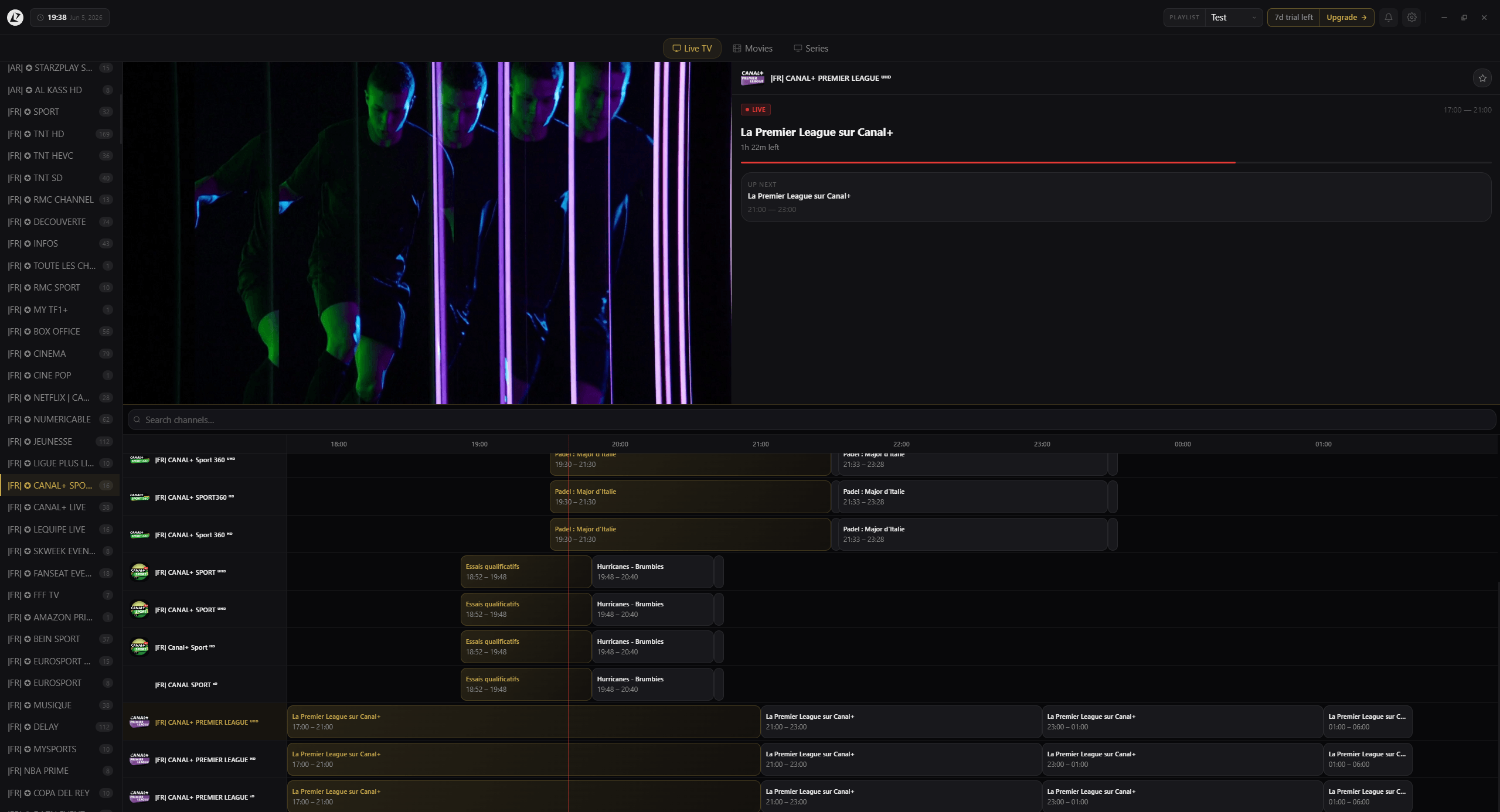 Live TV with EPG